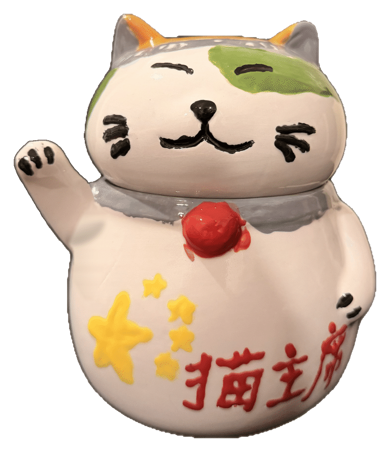 A waving lucky cat
